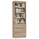 Homfa Bücherregal Hochschrank Bücherschrank Raumteiler 4 Fächer 3 Schubladen Bild 2
