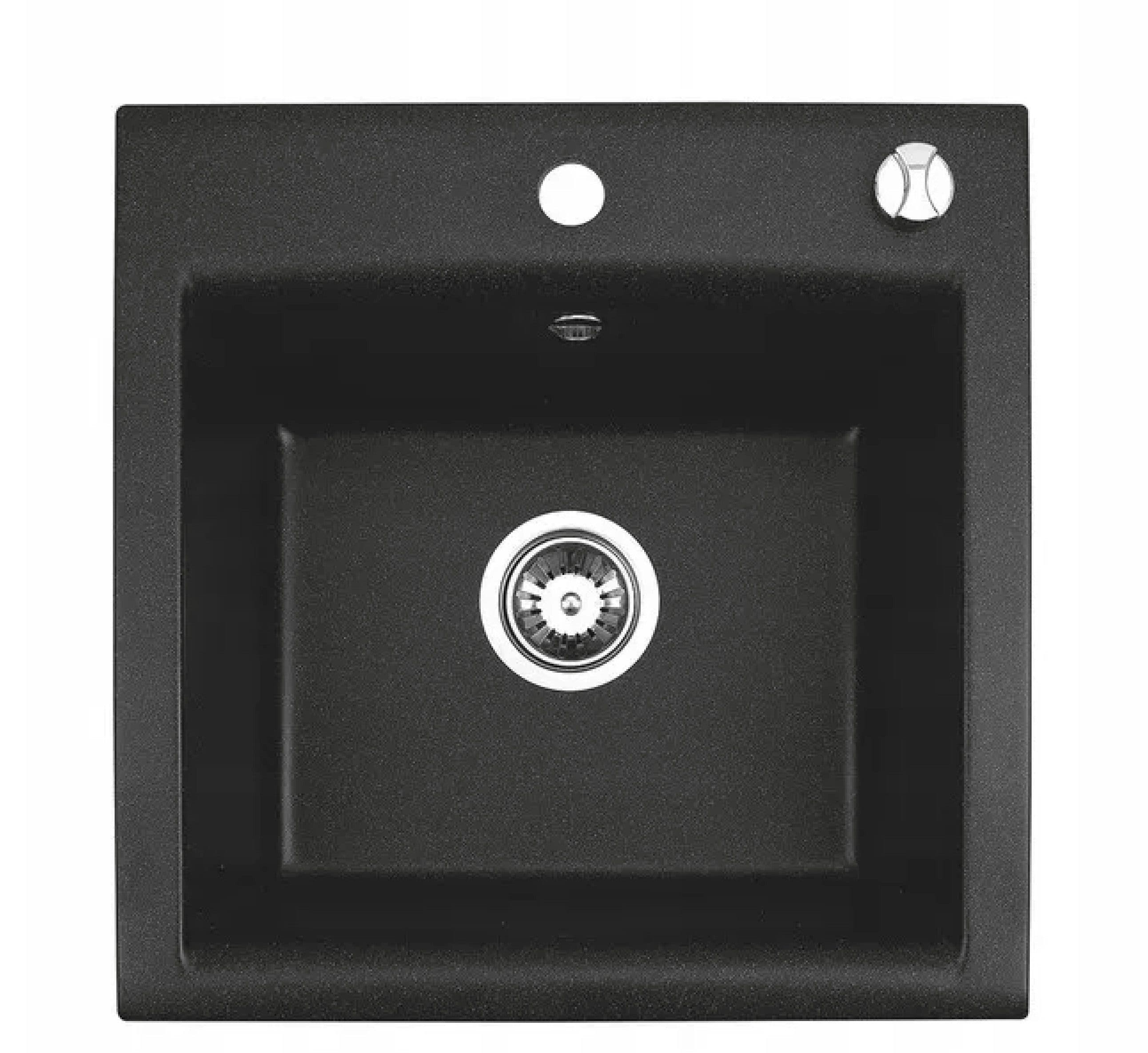 Homeline Granitspüle Schwarz Eckig 44x44 cm - Bild 2