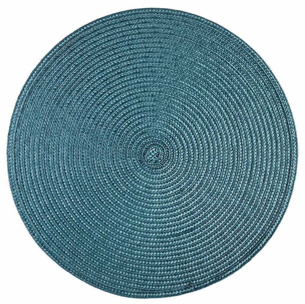 Haus und Deko Platzset Rund 35 cm Bast Optik Abwaschbar