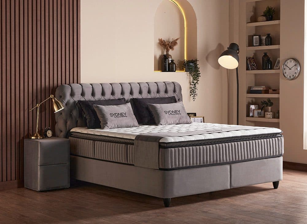 abc bedding Boxspringbett SYDNEY Beige mit Bettkasten - Bild 2