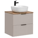 Lomadox Waschtisch ADELAIDE-56-CASHMERE mit Keramik-Aufsatzbecken Bild 2