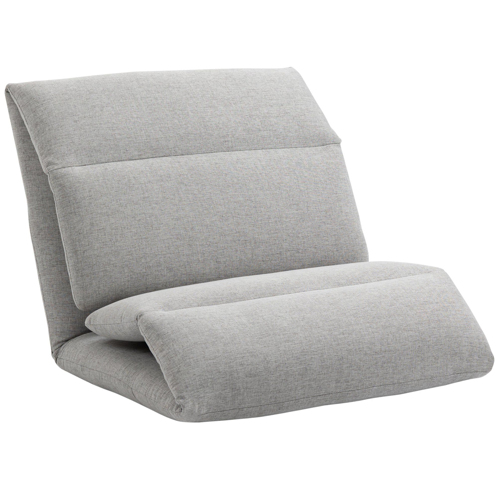 HOMCOM Sitzkissen Relaxsessel Grau Verstellbare Lehne 5 Winkel - Bild 2