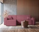 Selsey Ecksofa SCARLO mit Schlaffunktion, Bettkasten und Cordbezug Schwarz Bild 2