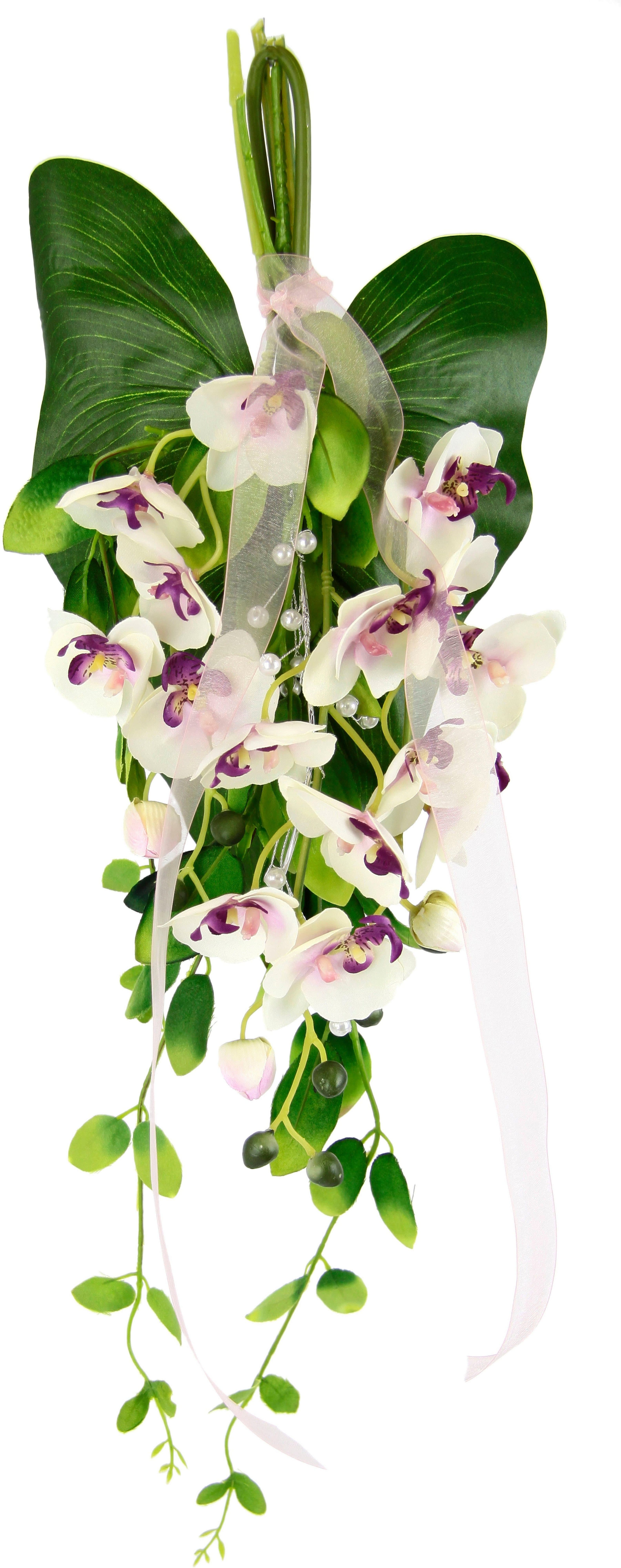 I.GE.A. Kunstblume Orchidee 60 cm Hänge- oder Tischdeko