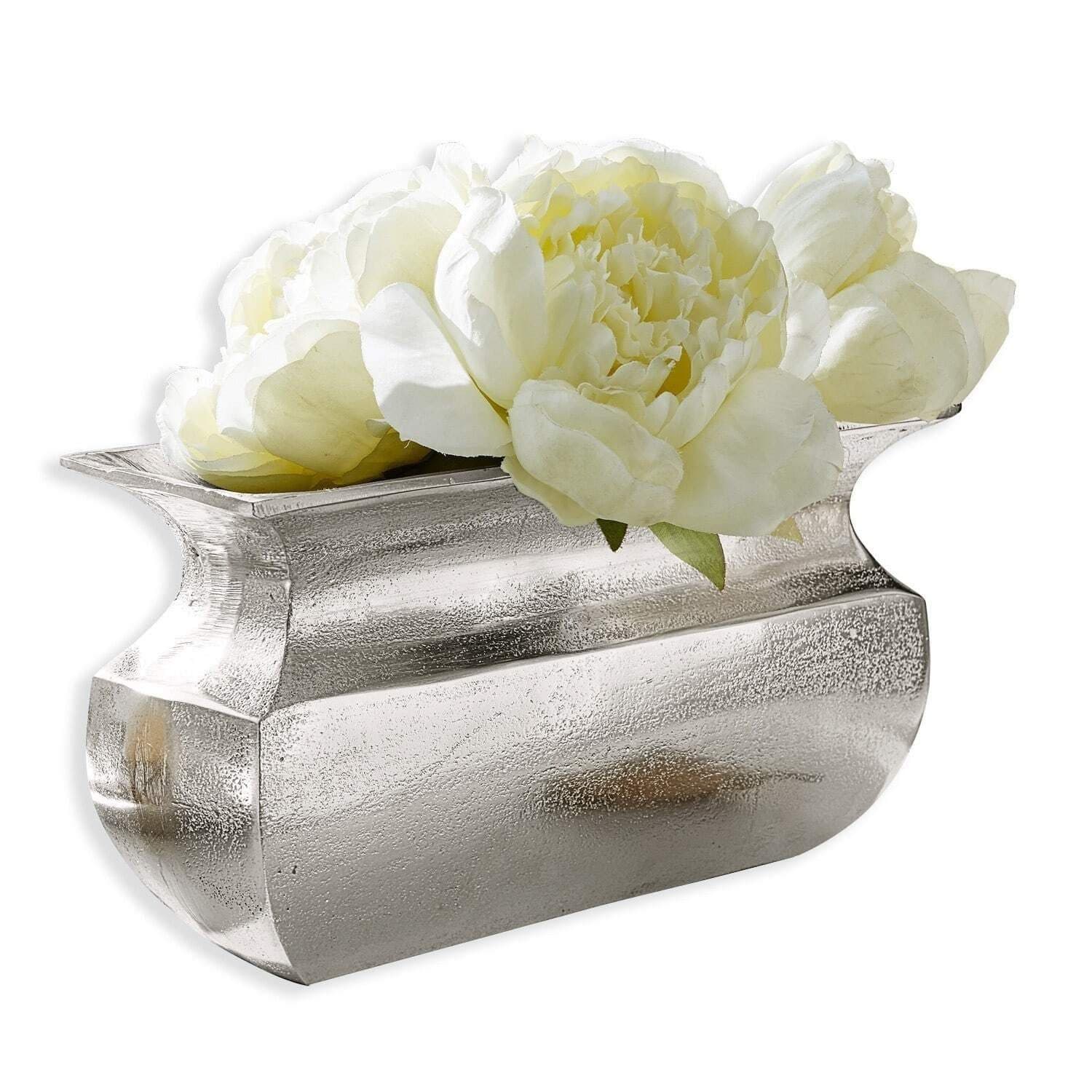 Mirabeau Tischvase Vase Cyrian silber Aluminiumguss Antik-Finish - Bild 2
