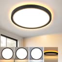 Nettlife LED Deckenleuchte Flach Schwarz 22cm 18W Dimmbar Bild 2