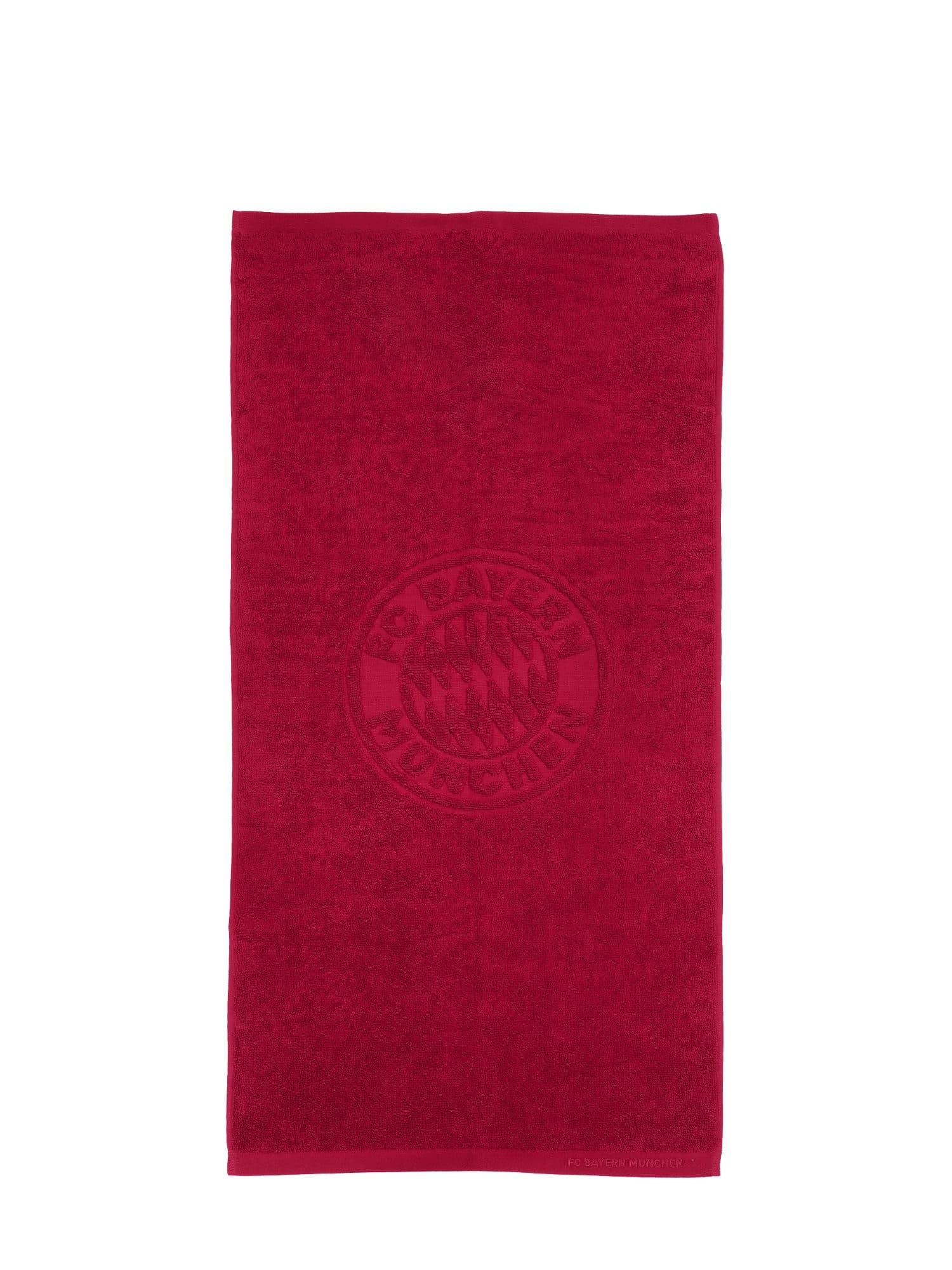 FC Bayern München Badetuch Bordeaux 100x50 cm 100% Baumwolle - Bild 2