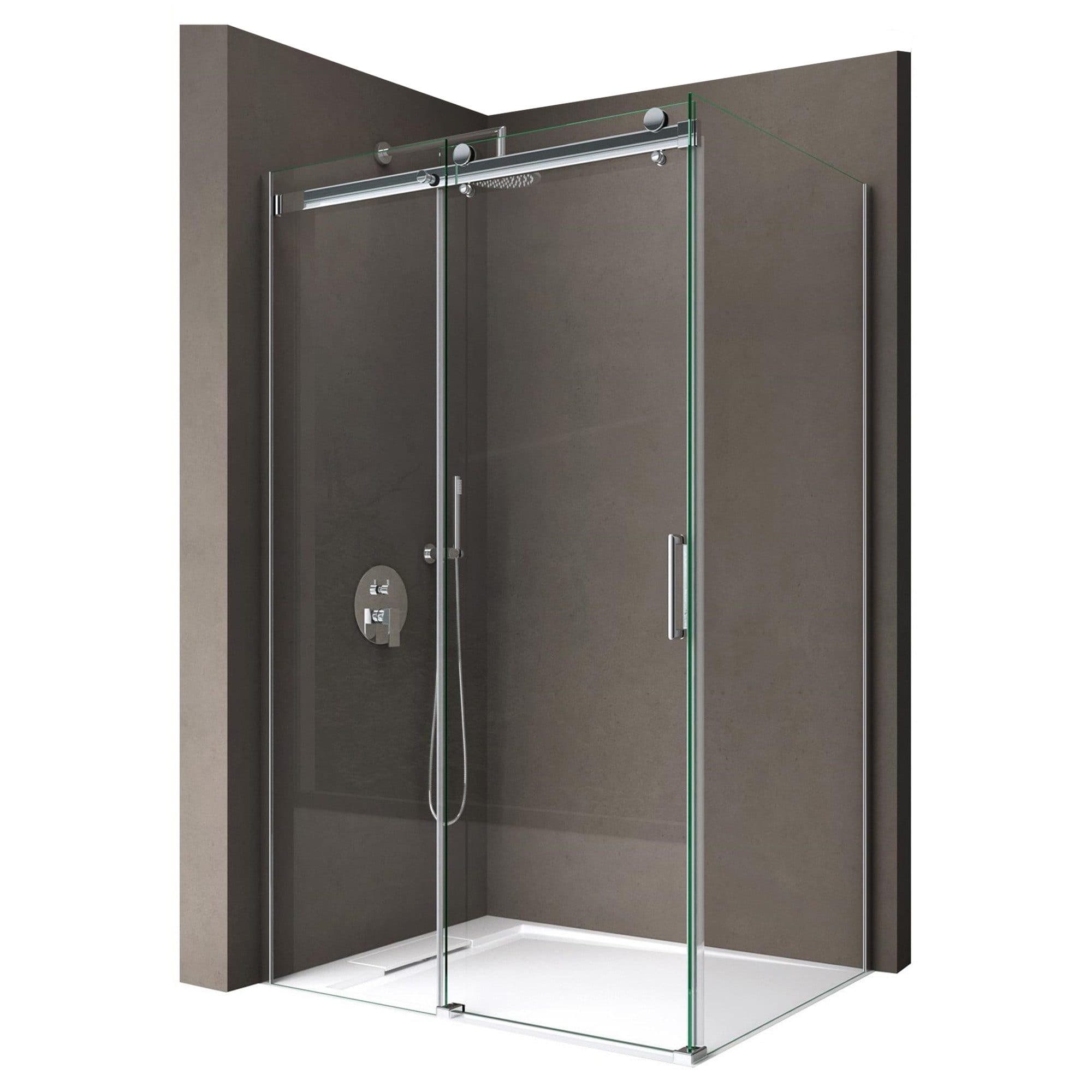 doporro Eckdusche Schiebetür ESG-Glas 195cm Modern - Bild 2