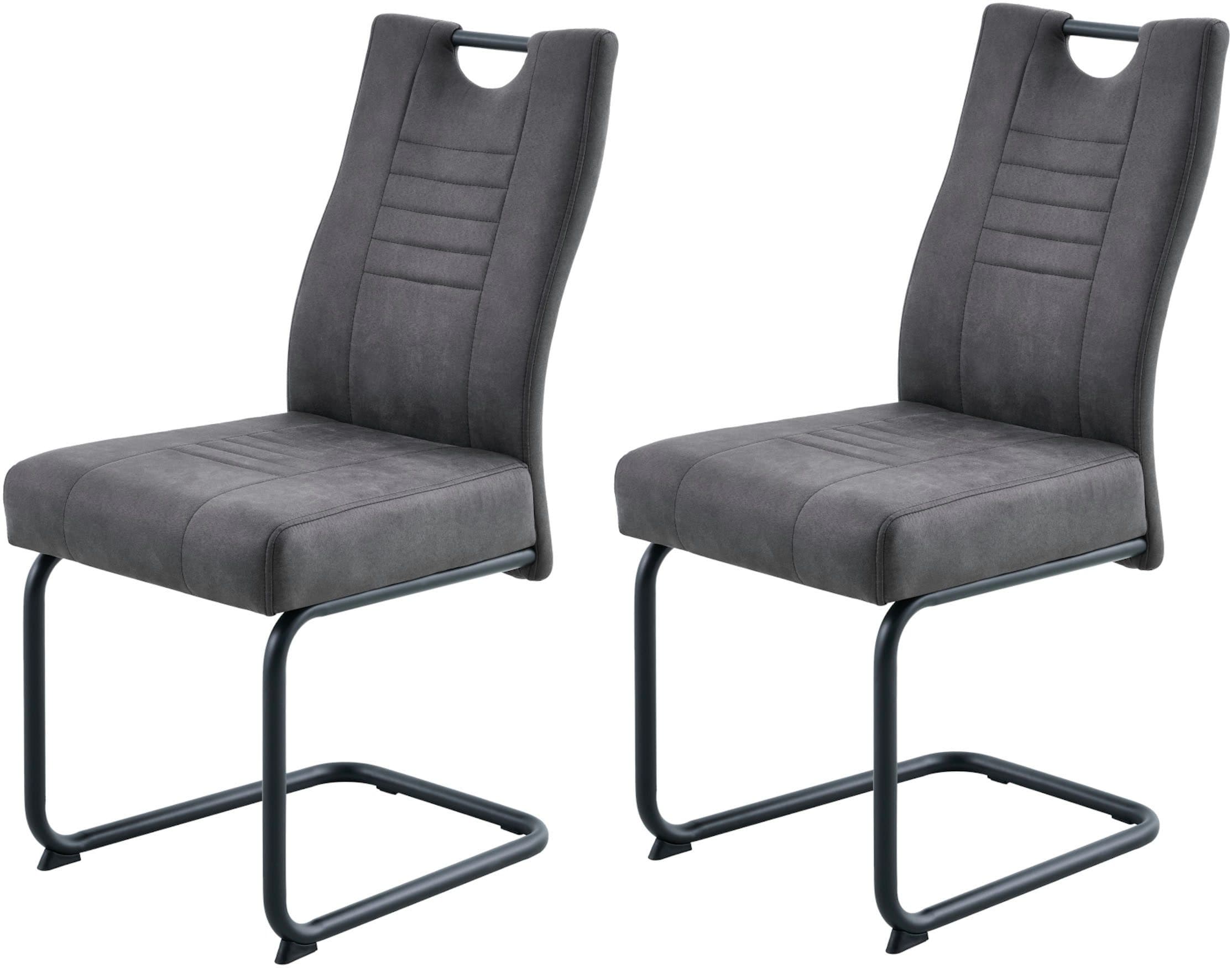 Freischwinger OTTO HOME Altona Anthrazit Schwarz 2er Set Microfaser - Bild 2