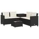 vidaXL Gartenlounge-Set 4-Sitzer L-Form Poly Rattan Bild 2