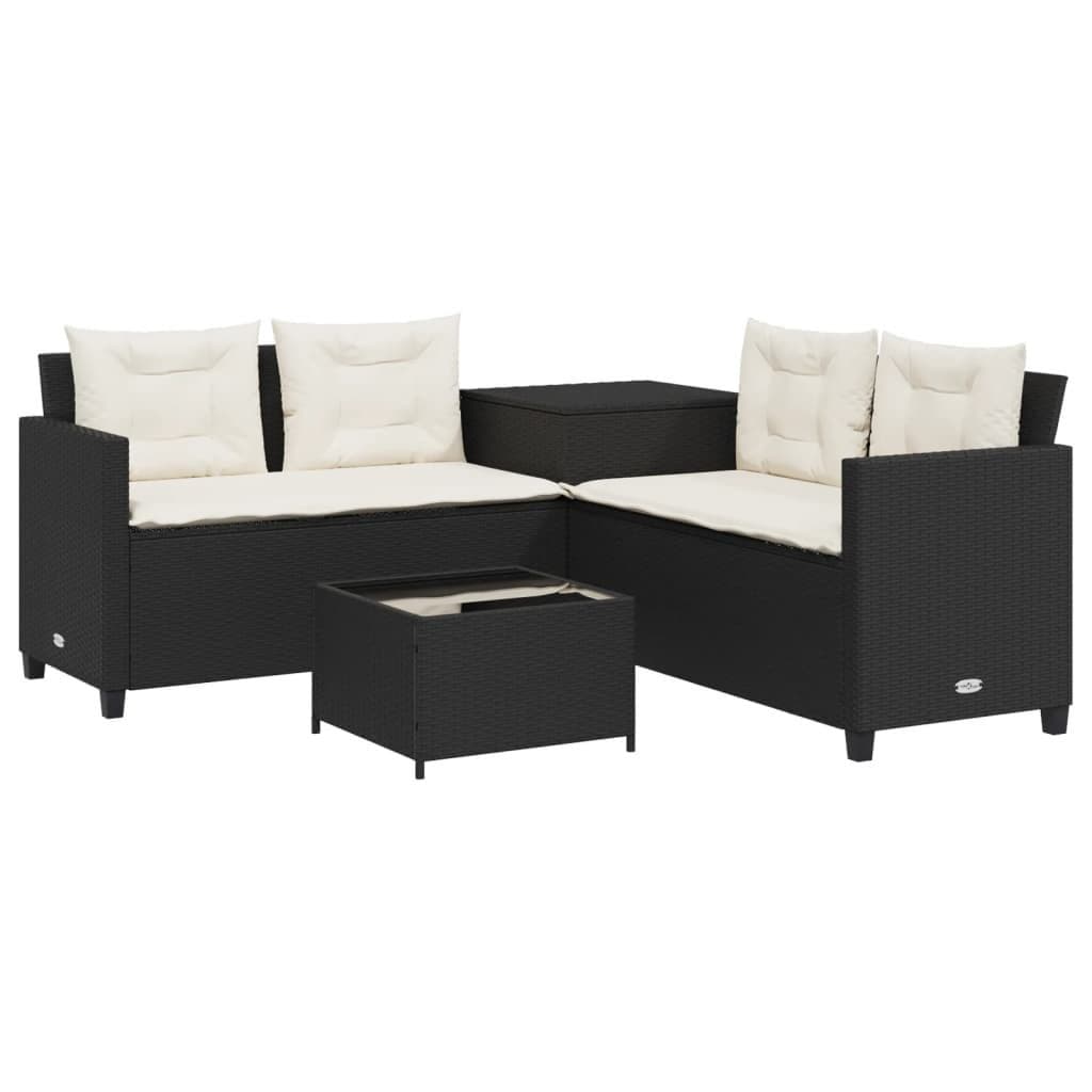 vidaXL Gartenlounge-Set 4-Sitzer L-Form Poly Rattan - Bild 2