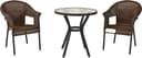 Balkonset MERXX Ravenna Braun 2-tlg. mit Rundtisch Polyrattan Aluminium Bild 2