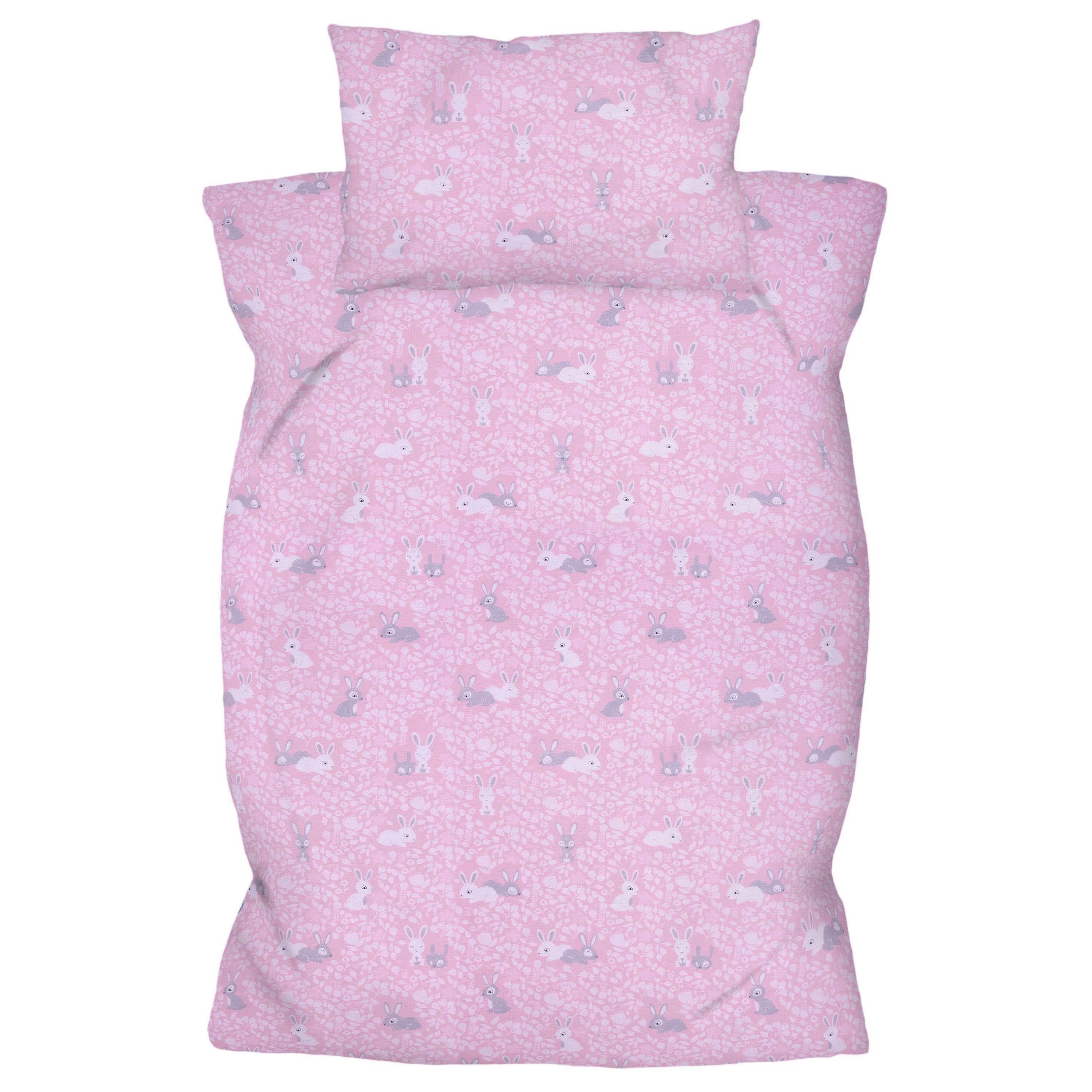 Amilian Kinderbettwäsche Rosa 100% Baumwolle 2-teilig - Bild 2