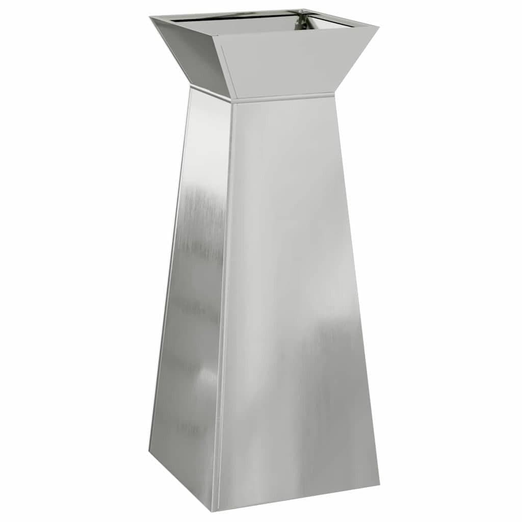 vidaXL Blumentopf Säulen Pflanzer Silber Moderner Gartenpfeiler - Bild 2