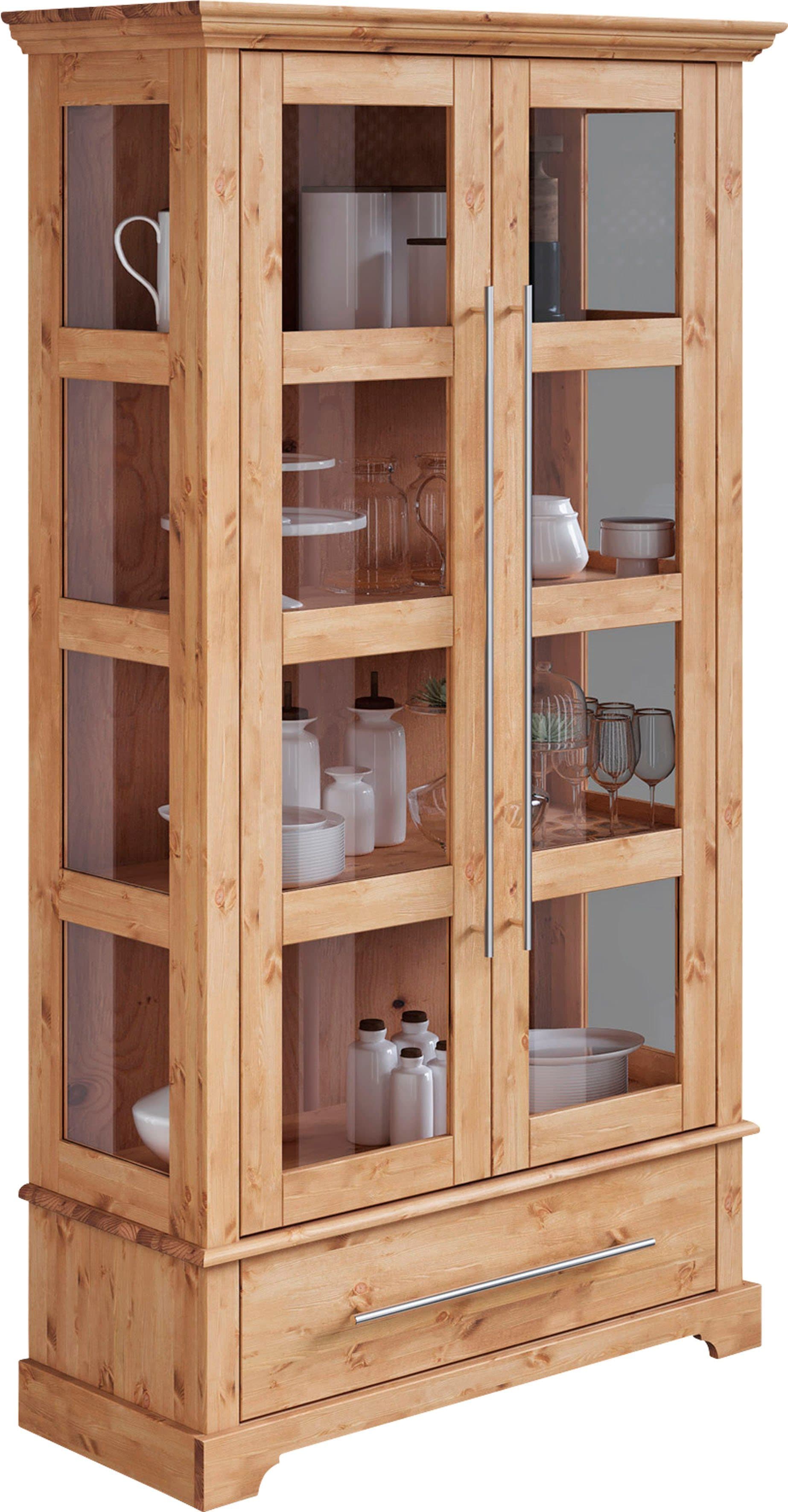 OTTO HOME Vitrine Melissa Kiefer massiv Beige Glastüren - Bild 2