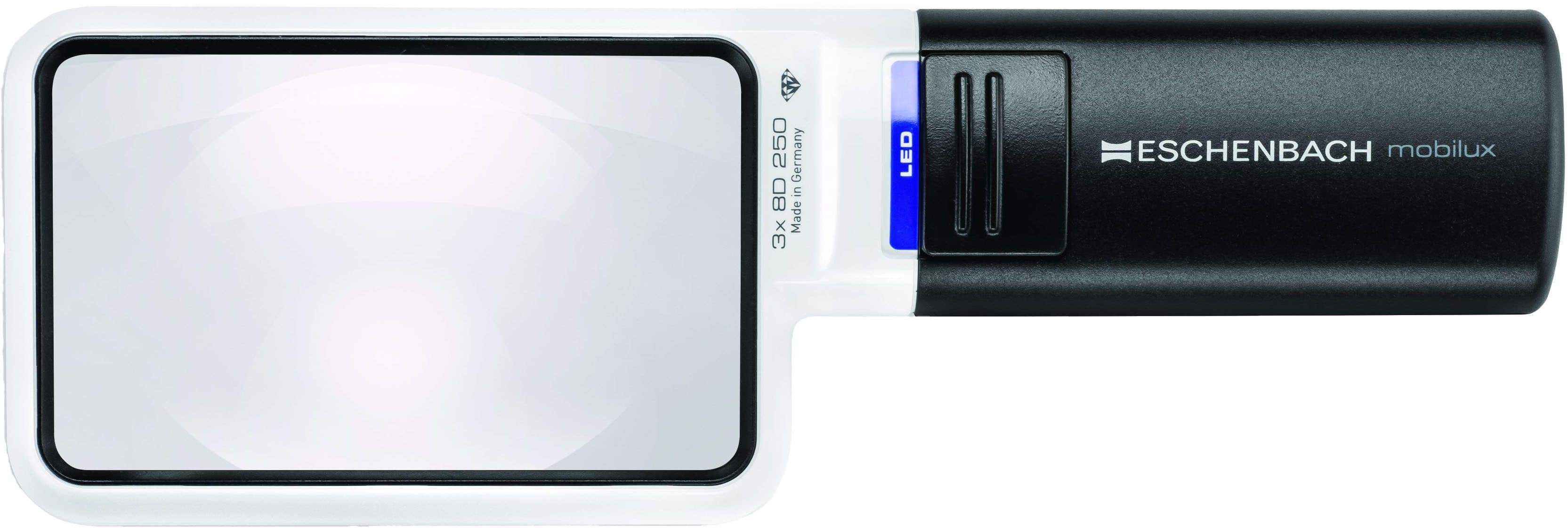 Eschenbach Optik Leuchtlupe mobilux LED, 3-fach Vergrößerung, Stromsparend
