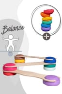 tiSsi® Balance Board Set inkl. Stapelstein 6er Set Rainbow Classic Bild 2