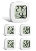 SinLaw Hygrometer 5er Raumthermometer, Luftfeuchtigkeitssensor Mini-Digital-Thermometer Bild 2