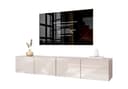 Lookway TV-Schrank COLGANTE Kaschmir Hochglanz Wandhängend LED Bild 2