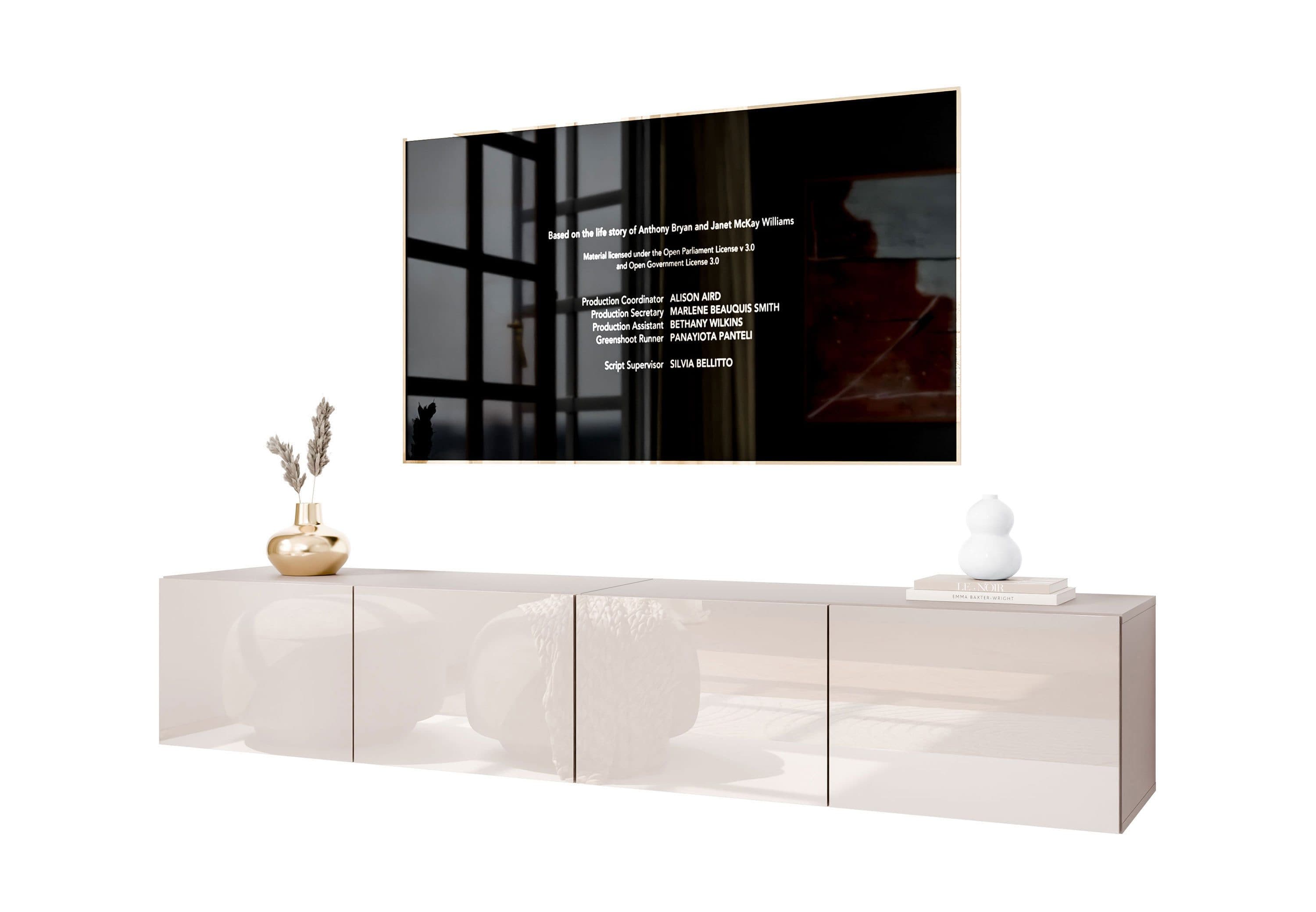 Lookway TV-Schrank COLGANTE Kaschmir Hochglanz Wandhängend LED - Bild 2