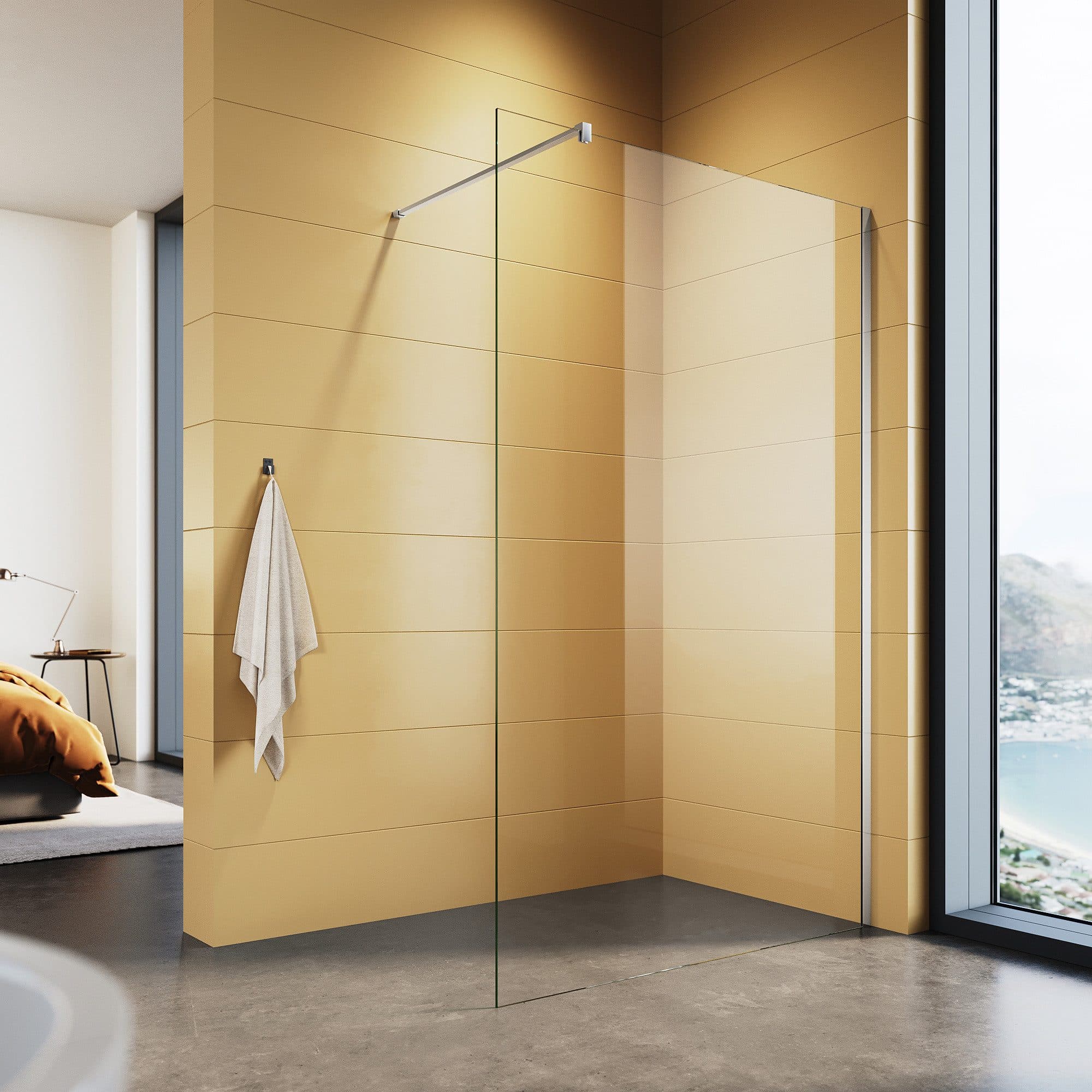 SONNI Walk-in-Dusche Duschkabine 70-120x200cm 8mm Nano Glas - Bild 2
