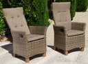 Merxx Gartenstuhl Toskana 2er Set Beige Polyrattan mit Kissen Bild 2