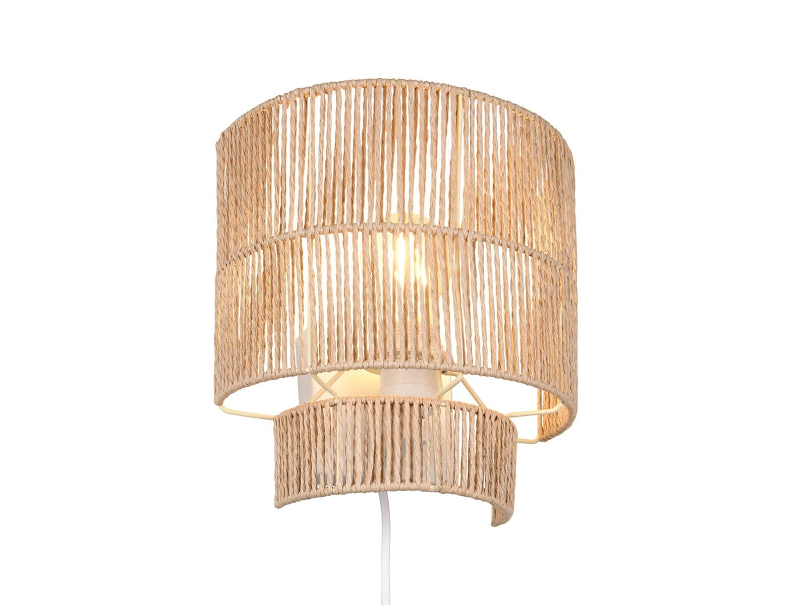 Reality Leuchten LED Wandleuchte mit Dimmfunktion und Papiergarn - Bild 2