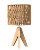 EDISHINE LED Nachttischlampe mit Seil-Lampenschirm, LED wechselbar, Warmweiß, Boho Tischleuchte für Schlafzimmer Bild 2