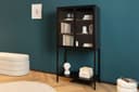 riess-ambiente Vitrine DURA STEEL 150cm schwarz Metall Glas Loft Design Bild 2