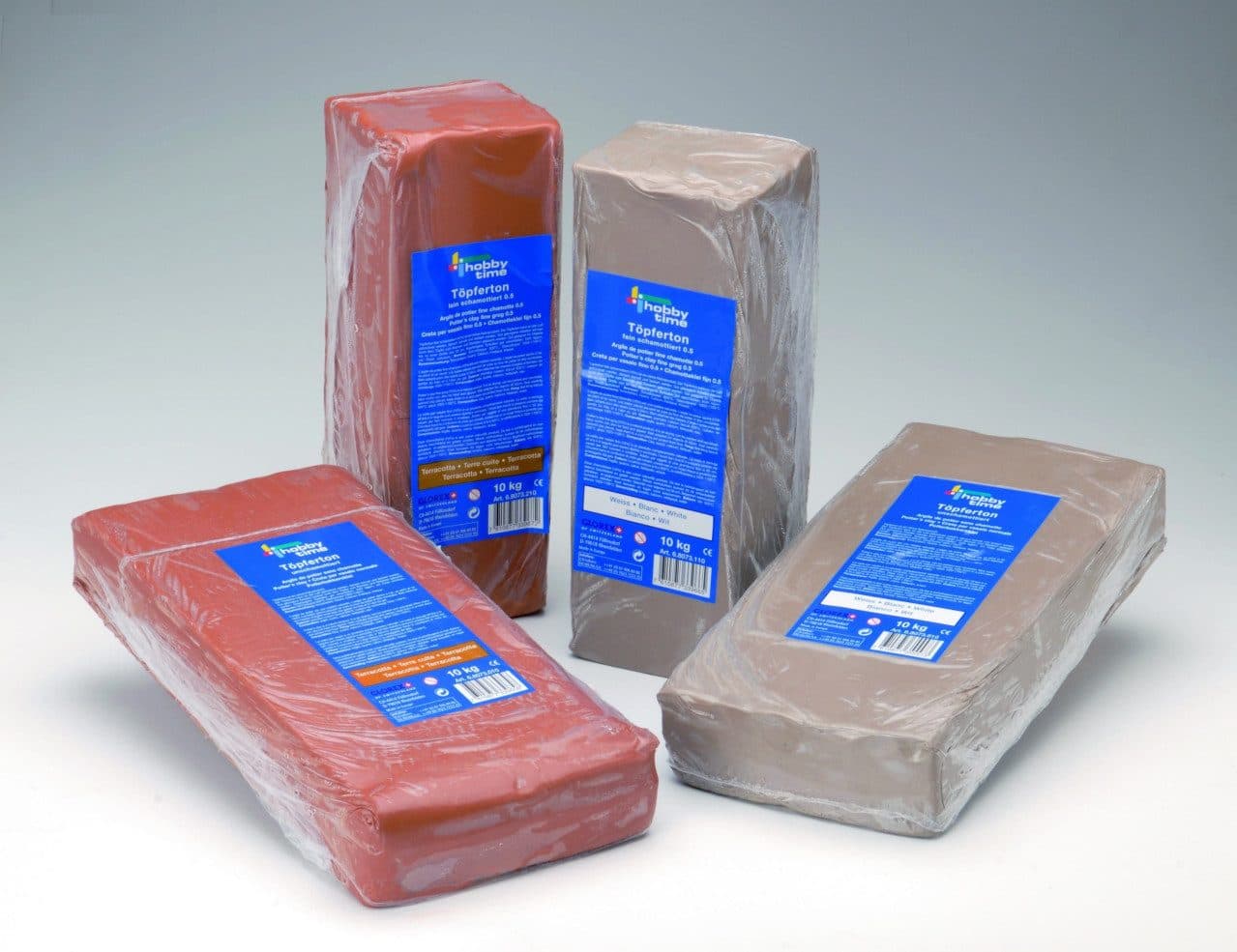 Glorex Töpferton 10 kg weiß unschamottiert