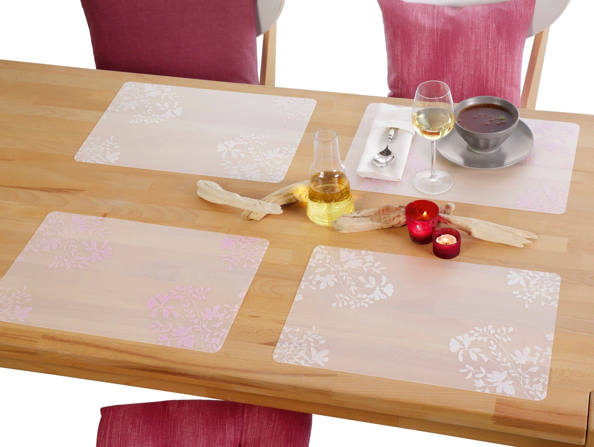 Peyer Syntex Platzset Tischset 4er-Pack abwaschbar Uni Floral