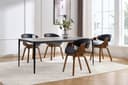 riess-ambiente Armlehnstuhl ORGANIC Schwarz Walnuss Kunstleder Bild 2