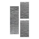Carpettex Hochflor-Bettumrandung Boho-Design Grau 3-tlg. Bild 2