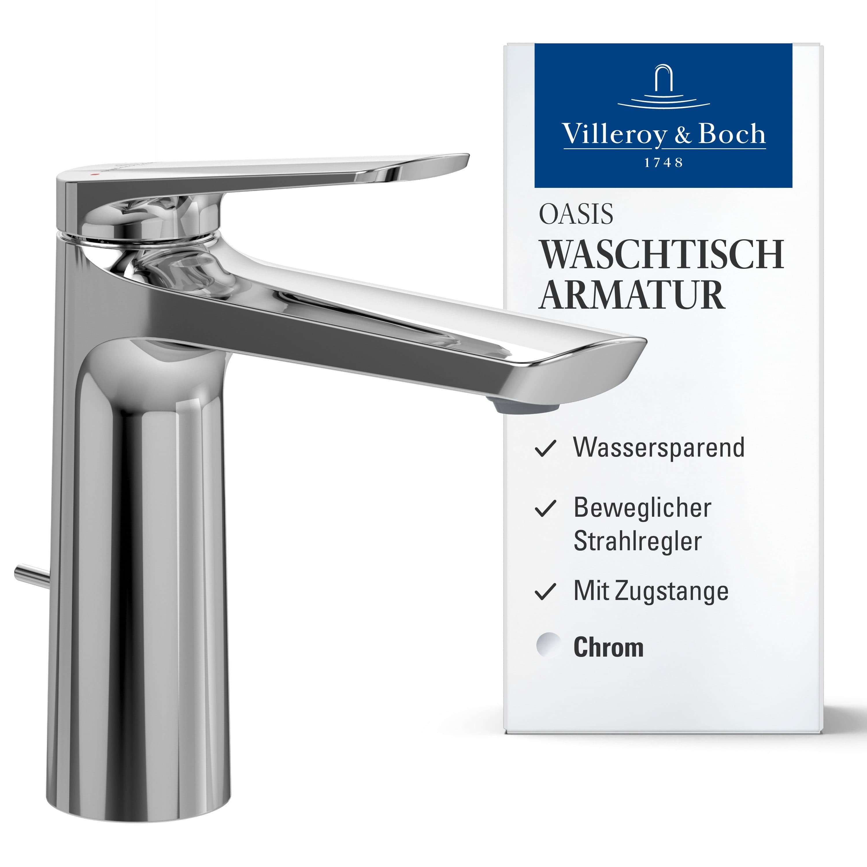 Villeroy & Boch Waschtischarmatur Oasis Chrom mit AquaSmart - Bild 2
