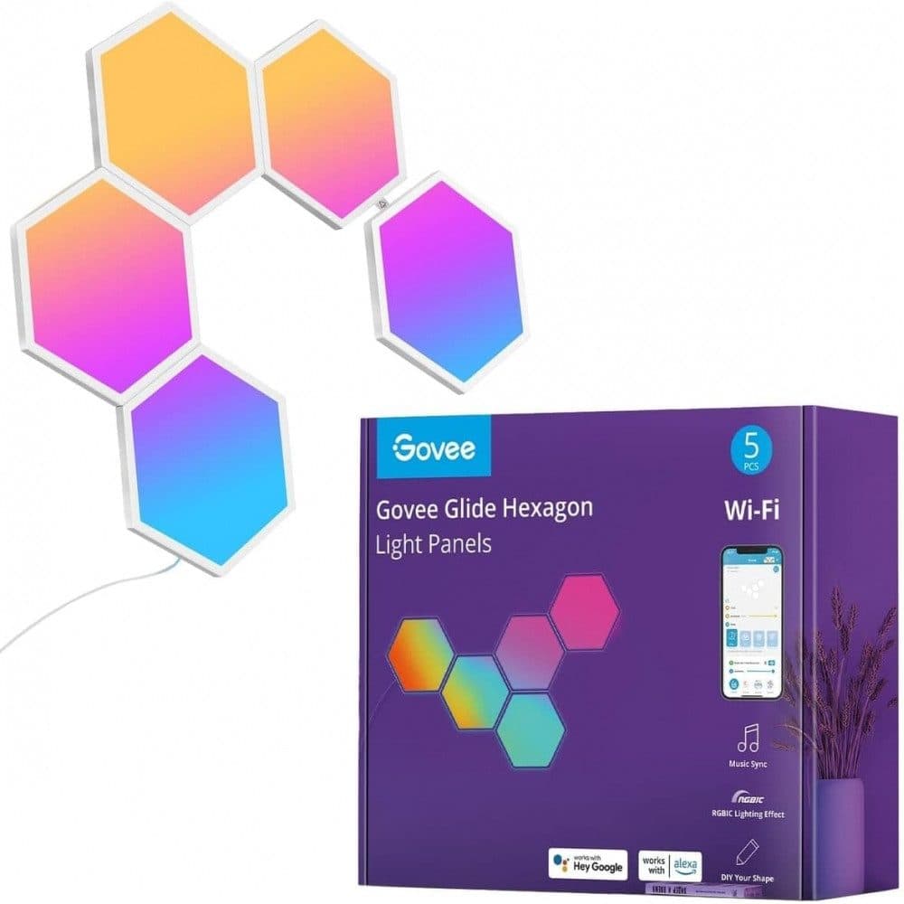 Govee Glide Hexa Light Panels RGBIC Wandbeleuchtung Bunt - Bild 2