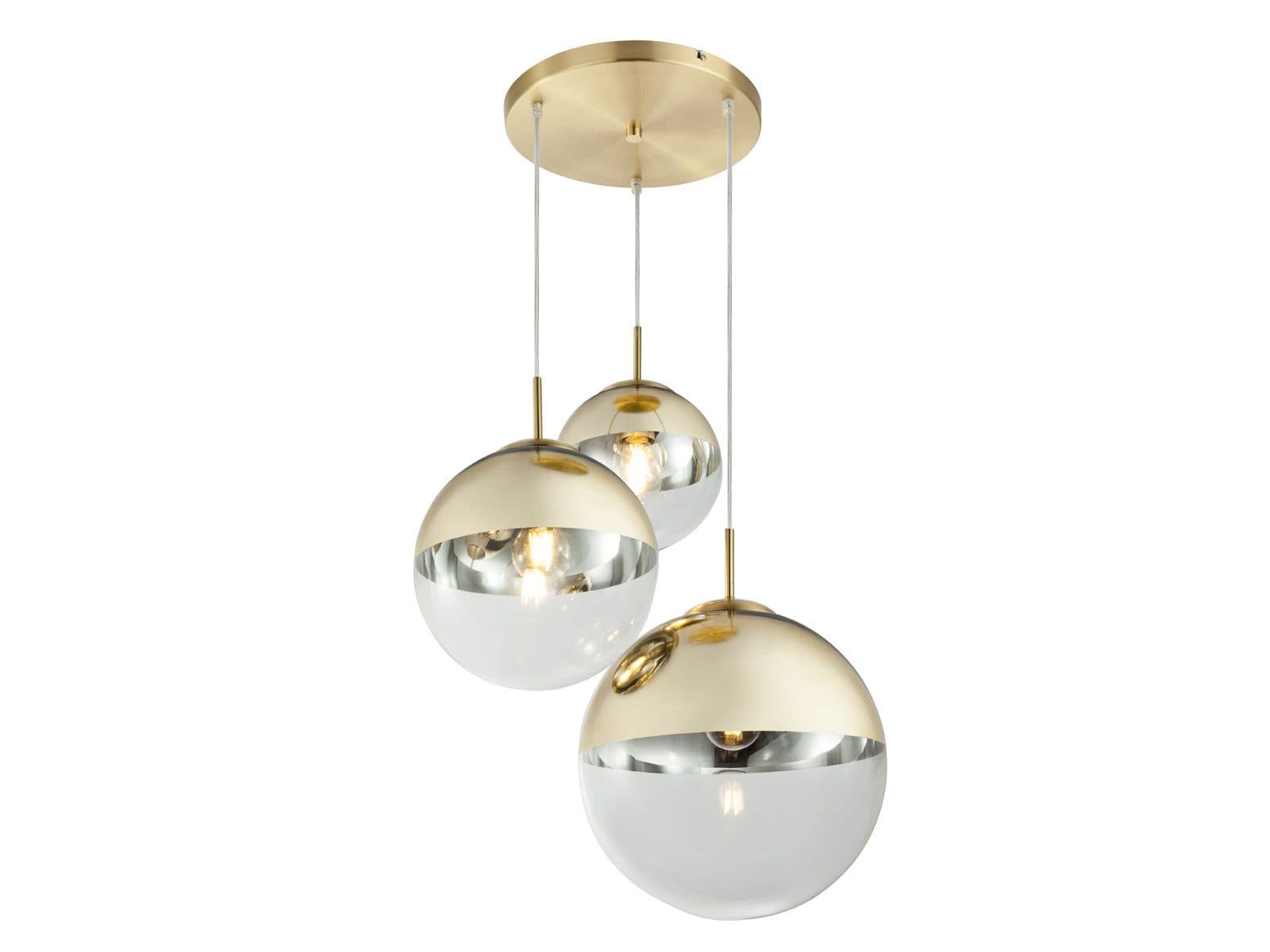 GLOBO LIGHTING LED Pendelleuchte Gold Glas-Cluster - Bild 2
