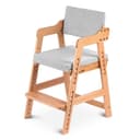 OUNUO Esszimmerstuhl Holz Lehnstuhl Küchenstuhl mit Armlehne Beige Bild 2