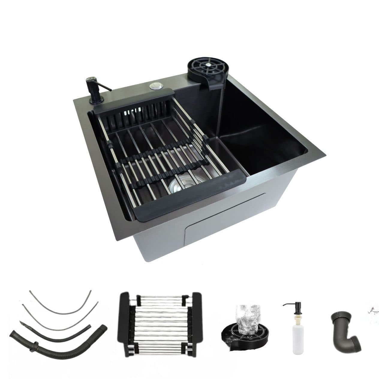 Faizee Home Edelstahlspüle Hydro Schwarz Küchenspüle - Bild 2