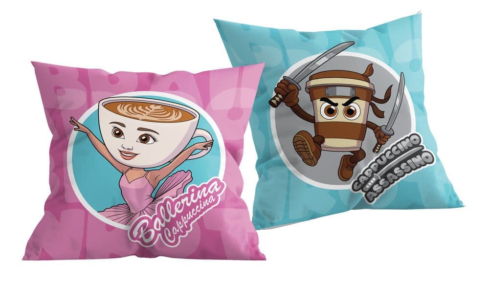 Halantex Dekokissen Brainrot Ballerina Cappuccino Bunt 40x40cm