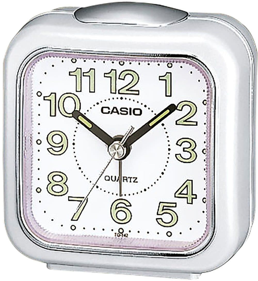 CASIO Quarzwecker TQ-142-1EF Weiß Leuchtzeiger Reisewecker