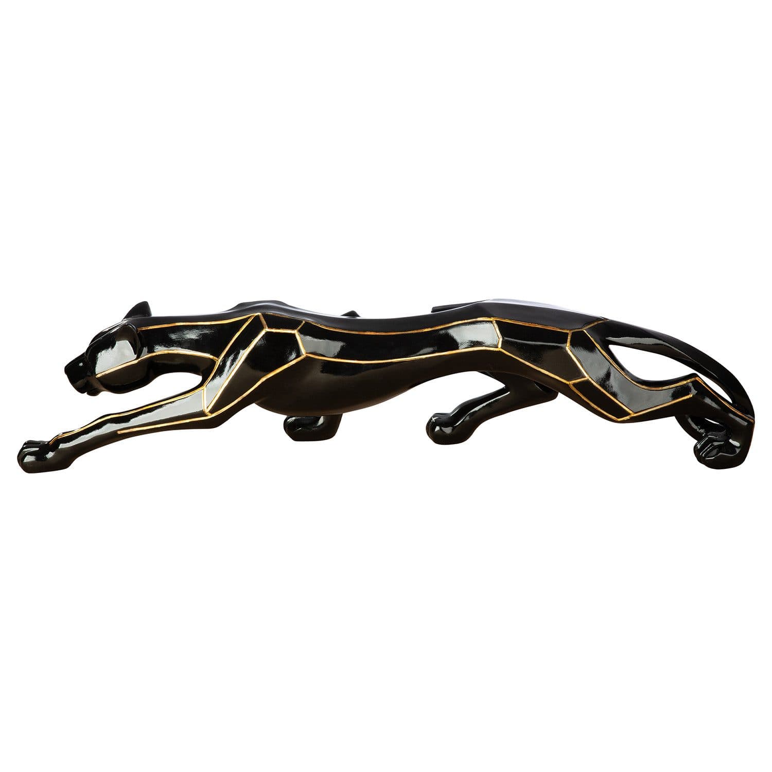 Gilde Tierfigur Gepard Cheetah Schwarz Kunstharz - Bild 2