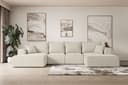 ALTDECOR Wohnlandschaft SIERRA-U-S Beige mit Schlaffunktion und Bettkasten Bild 2