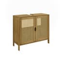 Vicco Waschbeckenunterschrank Liora Bambus Rattan Creme 2 Türen Bild 2
