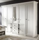 Furn.Design Kleiderschrank Hooge Weiß Landhausstil 5-türig Bild 2
