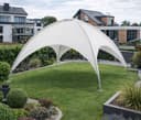 Leco Pavillon Kuppelzelt 5x5 m lichtgrau Bild 2