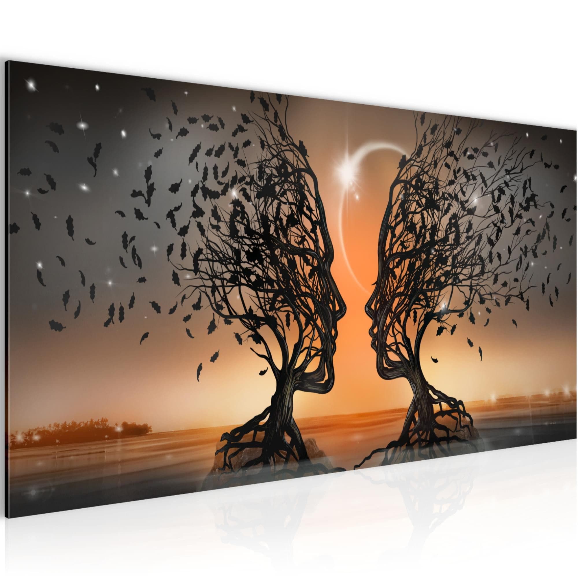 Runa Art Wandbild Abstraktes Liebespaar Orange Modern - Bild 2