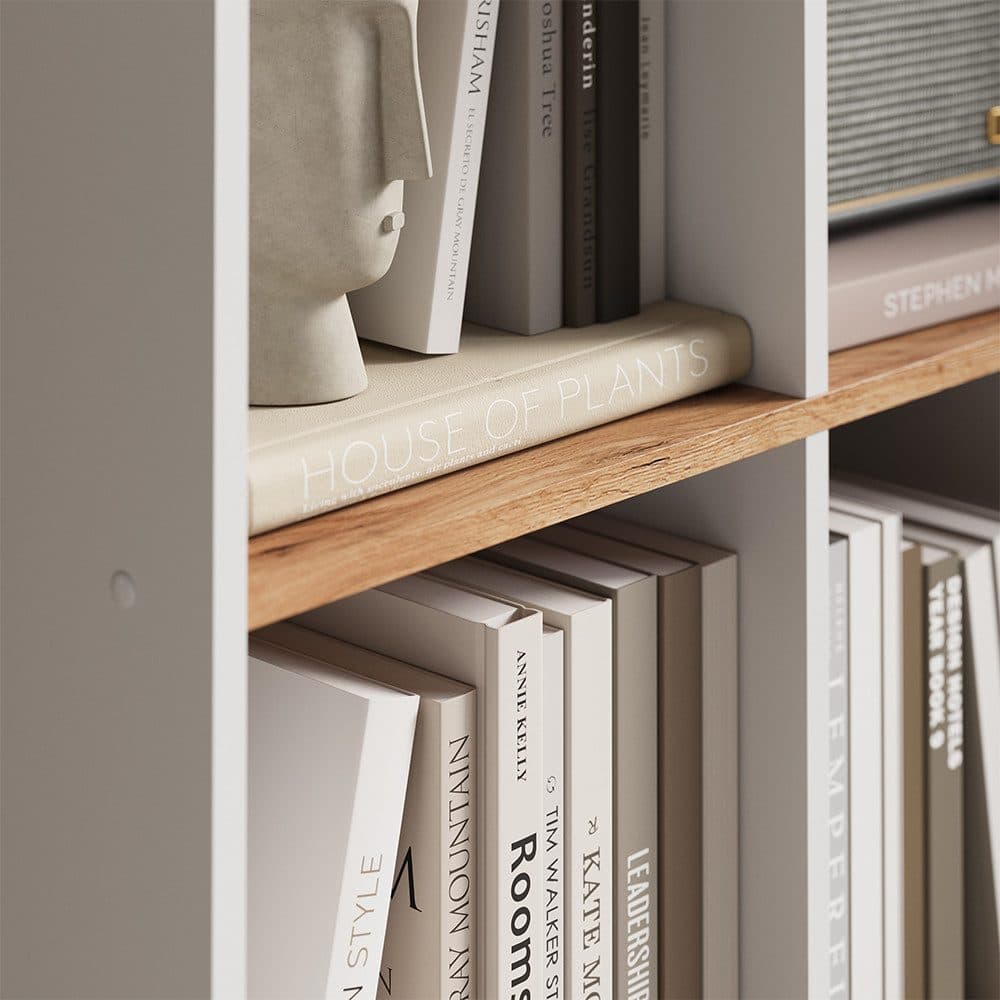 Vicco Raumteiler Scutum Weiß Goldkraft Eiche Modern