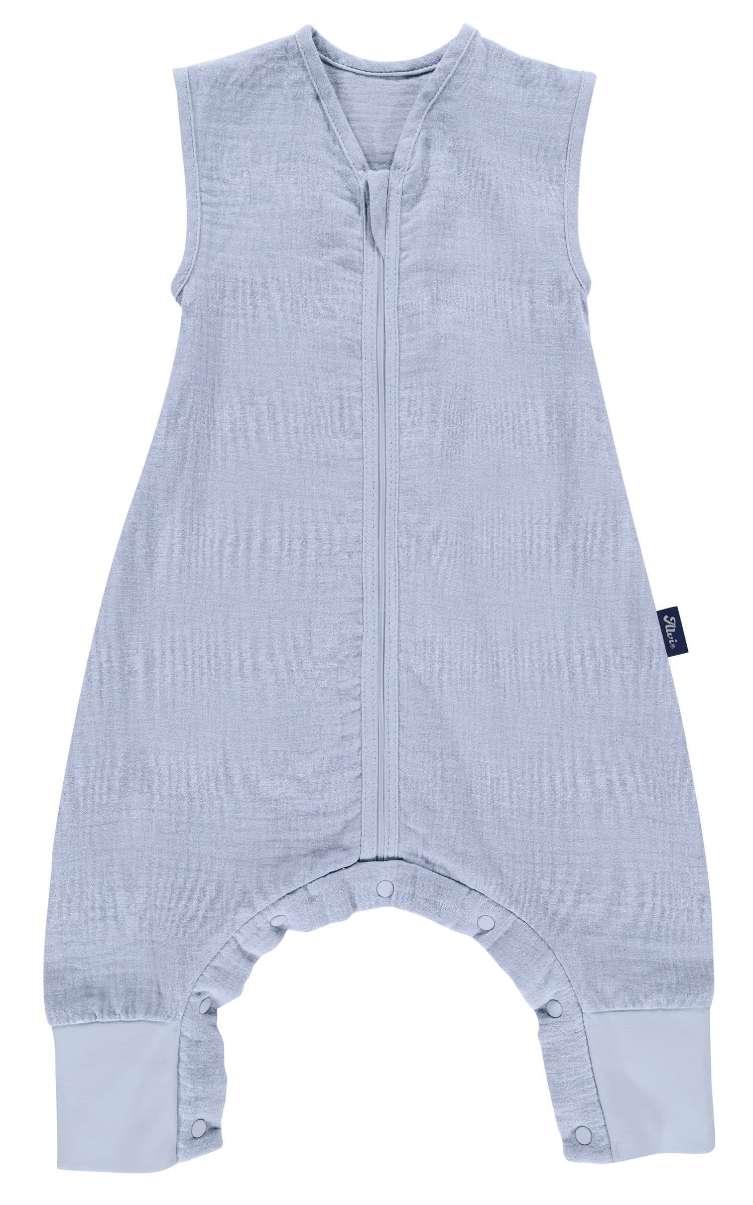 Alvi® Babyschlafsack Sleep-Overall Mull-Schlafsack light Exklusiv Blaugrau - Bild 2