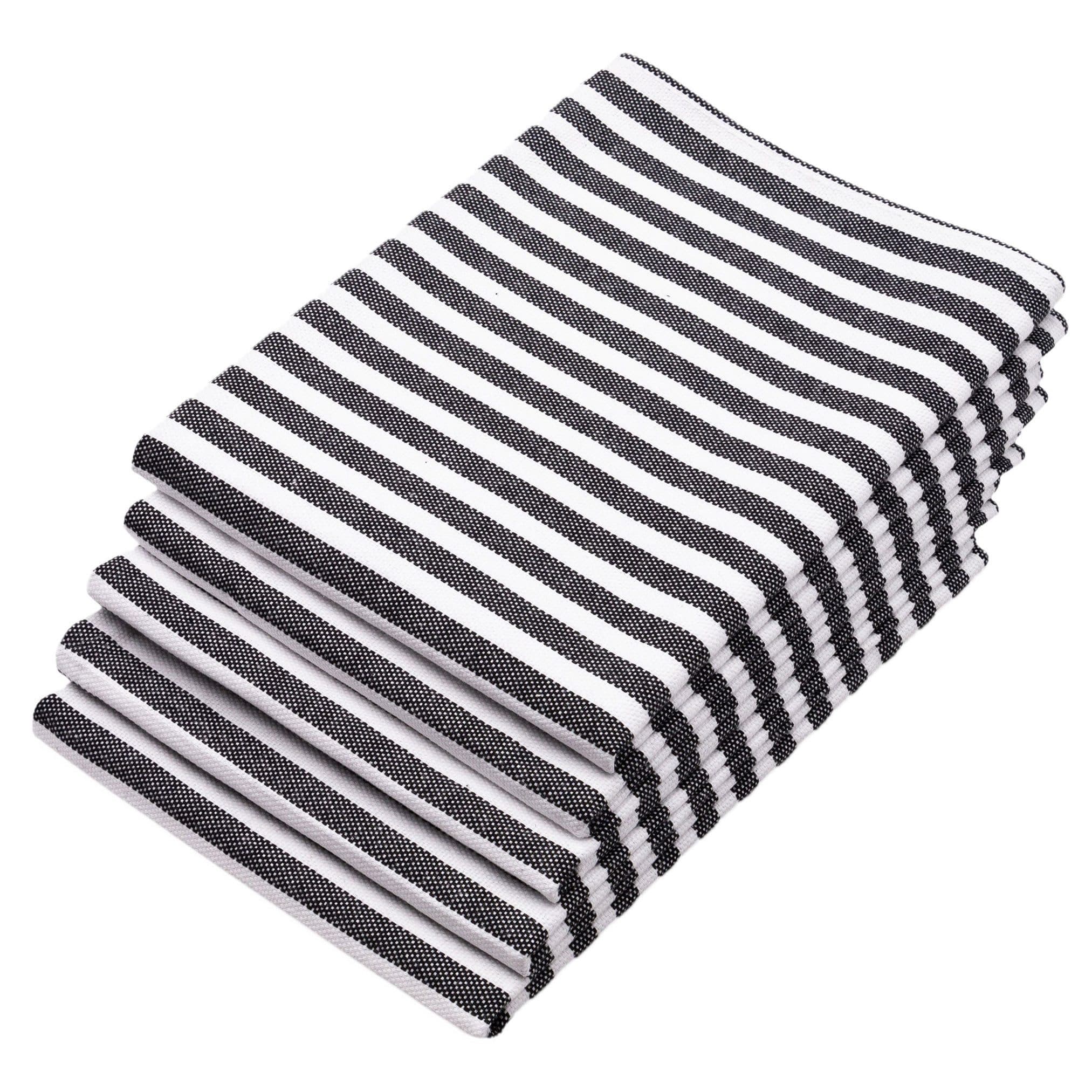 ZOLLNER Geschirrtuch 5-tlg. Spar-Set 100% Baumwolle Schwarz/Weiß - Bild 2