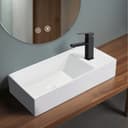 Nettlife Waschbecken Keramik Eckig 51CM Hängewaschbecken Mit Hahnloch Bild 2